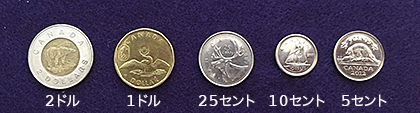 5 main Canadian coins
