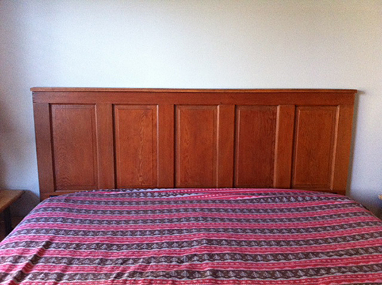 headboard and bed