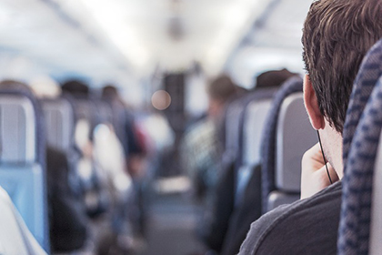 a passenger in the plane