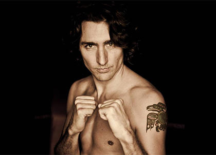 rudeau boxing posing