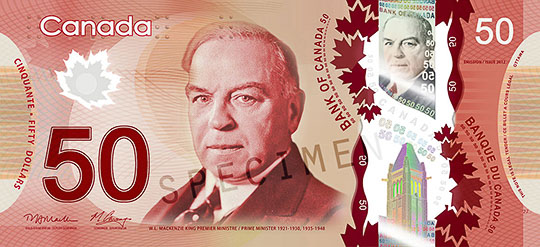Canadian 50 dollar bill