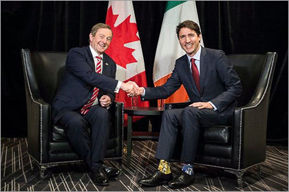 Trudeau with Irish prime minister